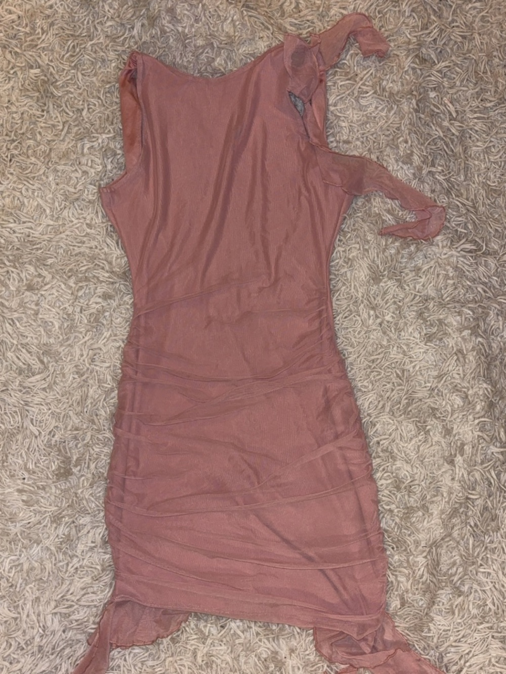 Oh Polly pink ruffle dress